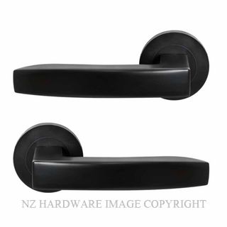 WINDSOR 9022-9052 BLK CORBELL LEVER ON ROSE MATT BLACK