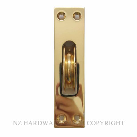 NZ HARDWARE HJPULLHD PB SASH PULLEY HEAVY DUTY POLISHED BRASS