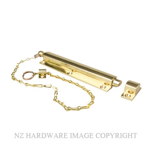 DW 1482 PB 150MM CHAIN BOLT POLISHED BRASS