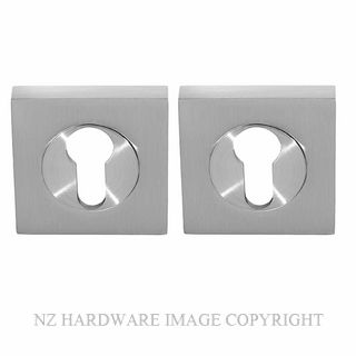 WINDSOR 9045 SC SQUARE EURO ESCUTCHEON (PAIR) SATIN CHROME