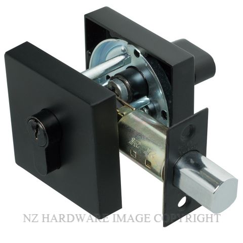 MNDEAD1BLK SQUARE SINGLE CYLINDER DEADBOLT MATT BLACK