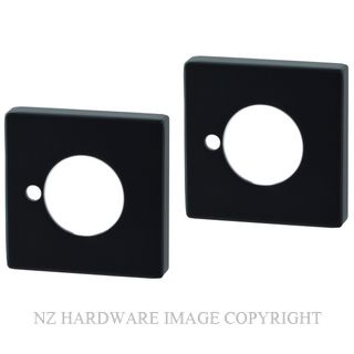 MNSPCOVERBLK BLACK SQUARE ROSETTE PRIVACY (PAIR) MATT BLACK