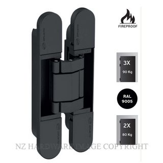 JNF IN.05.062.B 3D ADJUSTABLE INVISIBLE HINGE COPLAN MATT BLACK