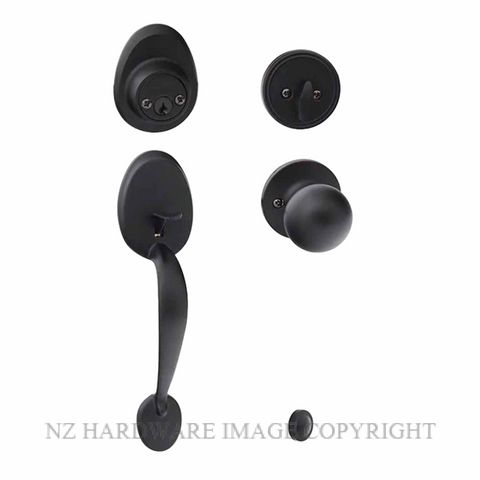 EZSET EZ400MABABLK MAYFAIR ENT/SET SGL CYL BALA INT MATT BLACK