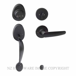 EZSET EZ400MAHNSC MAYFAIR ENT/SET SGL CYL HAWTHORN MATT BLACK