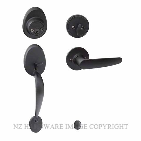 EZSET EZ400MAHNSC MAYFAIR ENT/SET SGL CYL HAWTHORN MATT BLACK