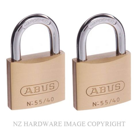 ABUS AB55 40TWIN 40MM 2 PADLOCKS KEYED ALIKE