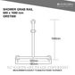 HEIRLOOM GRST SHOWER GRAB RAIL 600X1080 POLISHED STAINLESS