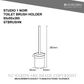 HEIRLOOM STUDIO 1 NOIR STBRUSH WALL MOUNTED TOILET BRUSH BLACK