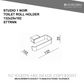 HEIRLOOM STUDIO 1 NOIR STTRN TOILET ROLL HOLDER BLACK