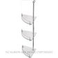 HEIRLOOM UNIVERSAL UGSCT CRN GLASS SHELF 3 TIER POLISHED STAINLESS