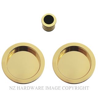 WINDSOR 8107 PB PASSAGE FLUSHPULL KIT POLISHED BRASS