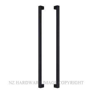 WINDSOR 7102 BLK 1200MM POLO PULL HANDLE PAIR  MATT BLACK