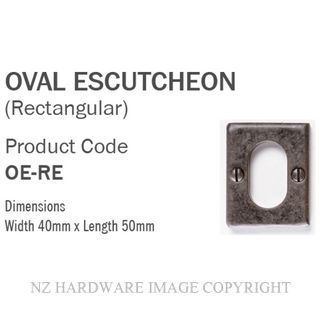 TASMAN FORGE TF ESC OVAL RECTANGULAR CYLINDER ESCUTCHEON