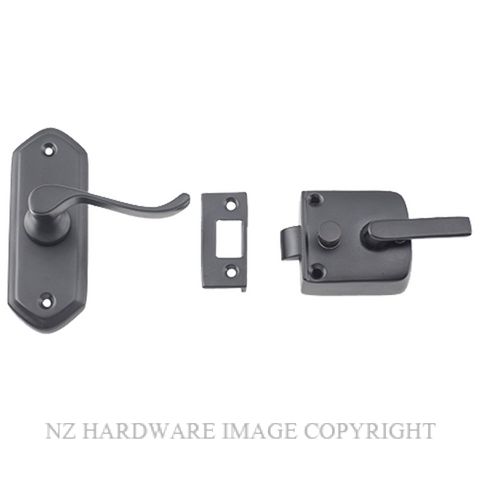 TRADCO 9637 BLK SCREEN DOOR LATCH R/H EXTERNAL MATT BLACK