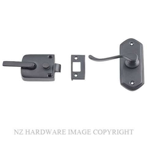 TRADCO 9636 BLK SCREEN DOOR LATCH L/H EXTERNAL MATT BLACK