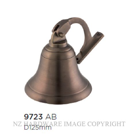 TRADCO 9723 AB SHIPS BELL ANTIQUE BRASS 125MM