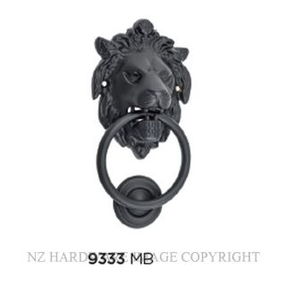 TRADCO 9333 BLK LION DOOR KNOCKER BLACK