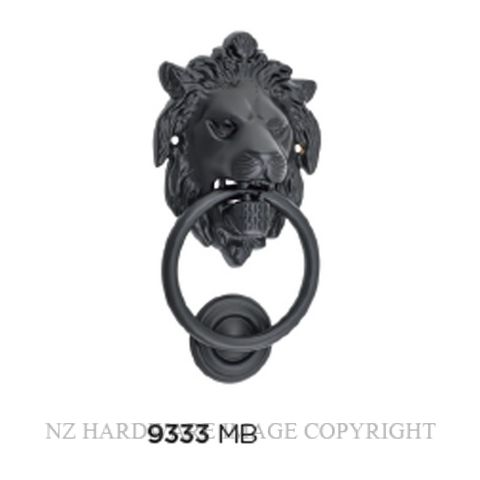 TRADCO 9333 BLK LION DOOR KNOCKER BLACK