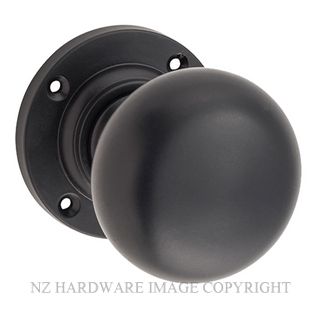 TRADCO 0961 B VICTORIAN MORTICE KNOB BLACK 57MM