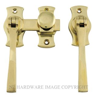 TRADCO 6460 PB FRENCH DOOR FASTENER - SQUARE POLISHED BRASS