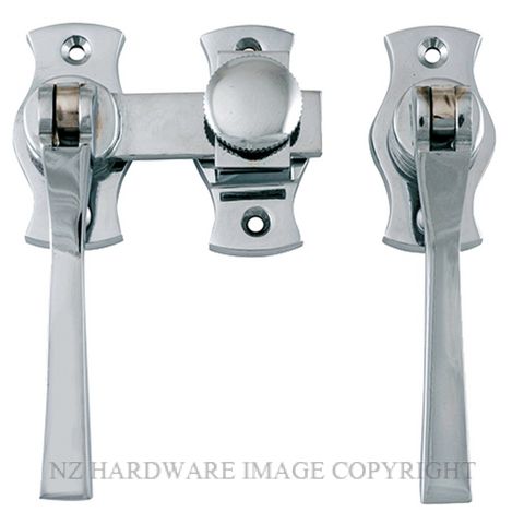 TRADCO 6463 CP FRENCH DOOR FASTENER - SQUARE CHROME PLATE