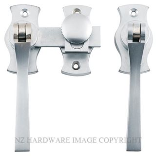 TRADCO 6464 SC FRENCH DOOR FASTENER - SQUARE SATIN CHROME