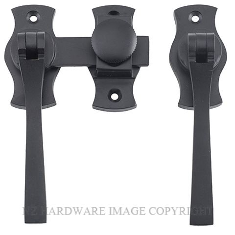 TRADCO 6465 BLK FRENCH DOOR FASTENER - SQUARE BLACK