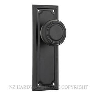 TRADCO 9634 BLK EDWARDIAN KNOB LATCH MATT BLACK