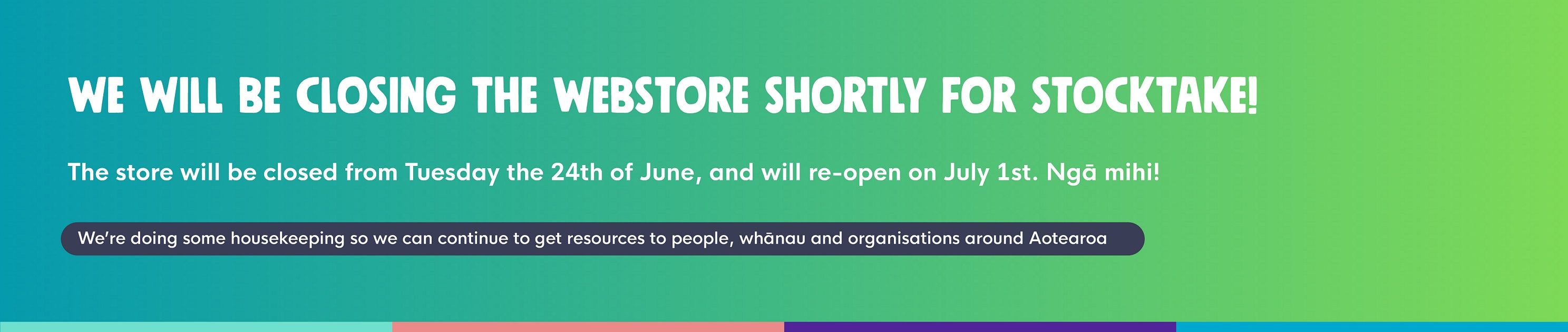 Closed for stocktake from 24 June