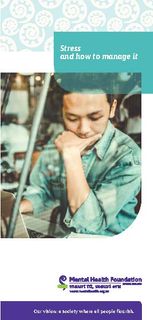 Stress and how to manage it