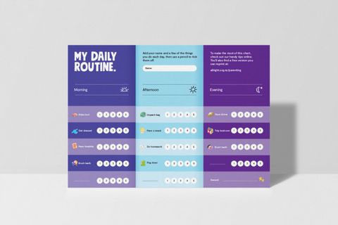 Sparklers routine chart 4 years +