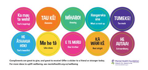 Compliment Stickers te reo Māori