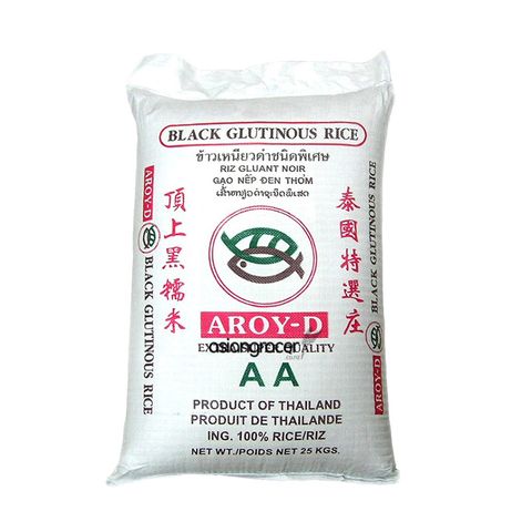 BLACK GLUTINOUS RICE AROY-D 25KG