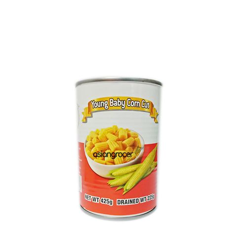 YOUNG BABY CORN CUT TIGERKING 425G