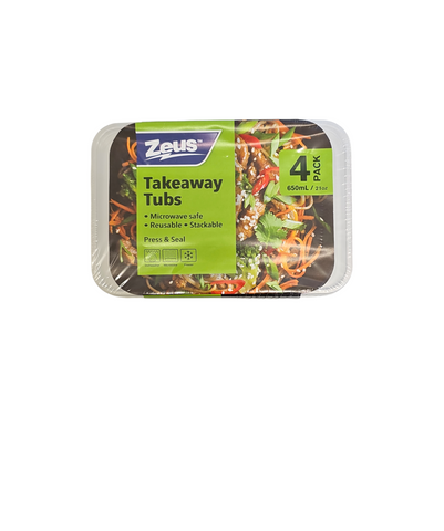 T/AWAY TUBS ZEUS 650ML 4PK