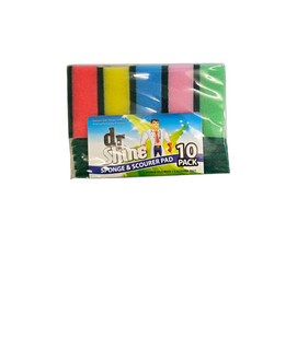SPONGE & SCOURER PAD DR SHINE 10PK