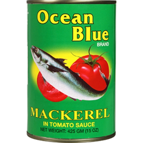 MACKEREL IN TOMATO SAUCE OCEAN BLUE 425G