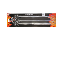 BBQ SKEWERS METAL 26CM 6PK