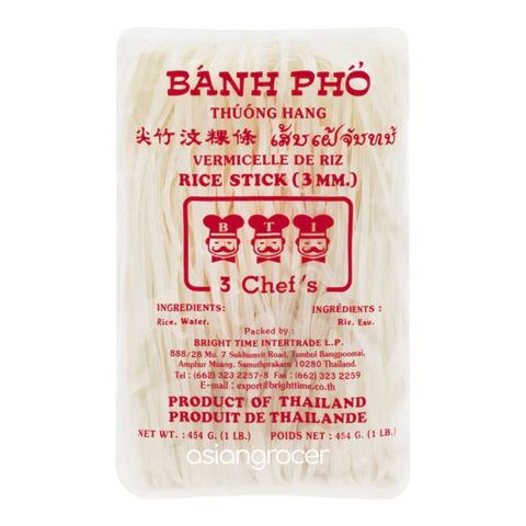 3CHEFS RICE STICK 3MM 454G