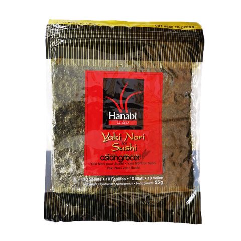 YAKI NORI FOR SUSHI HANABI 25G (10S)