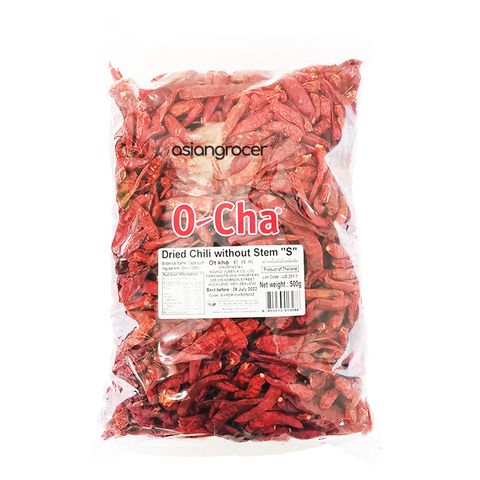 DRIED CHILI SMALL O-CHA 500G