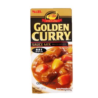 GOLDEN CURRY SAUCE MIX S&B HOT 92G