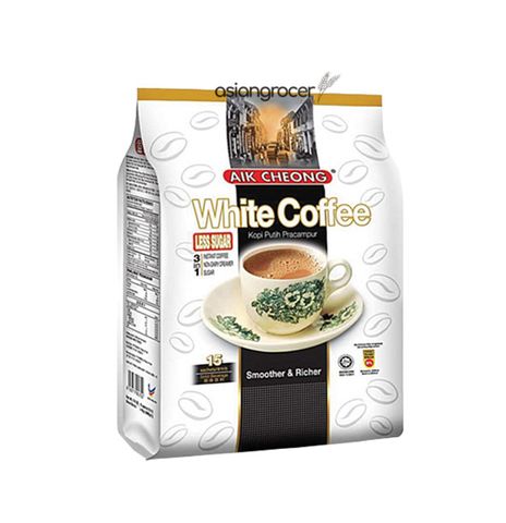 AIK CHEONG WHITE COFFEE LESS SUGAR 600G