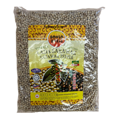 WHITE PEPPER CORN BORNEO SPICE 500G