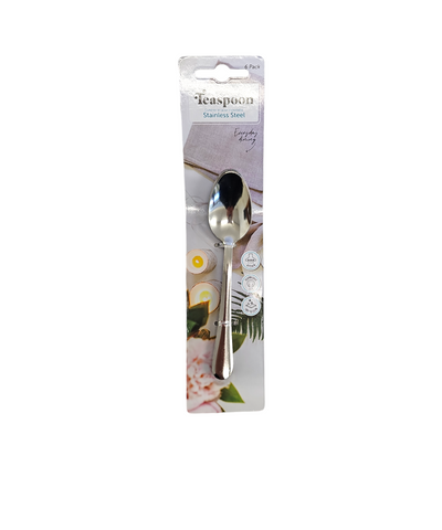 STAINLESS STEEL TEASPOONS 6PCS