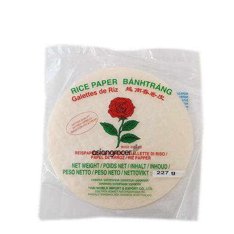 RICE PAPER 22CM ROUND ROSE 227G