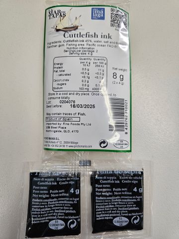 LA MAR DE TAPAS CUTTLEFISH INK SACHETS