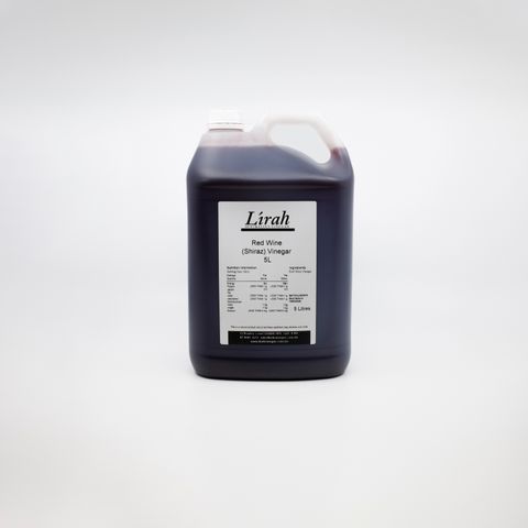 LIRAH RED WINE VINEGAR SHIRAZ 5LT