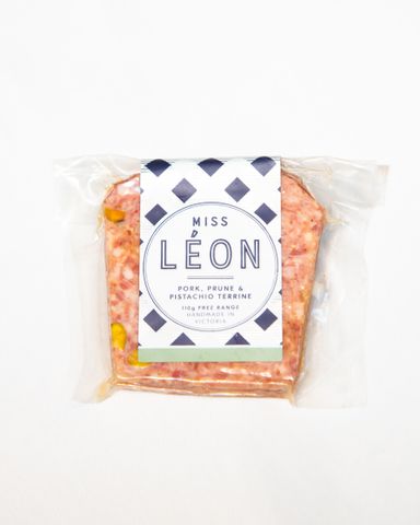 MISS LEON F/R PORK PRUNE TERRINE RETAIL